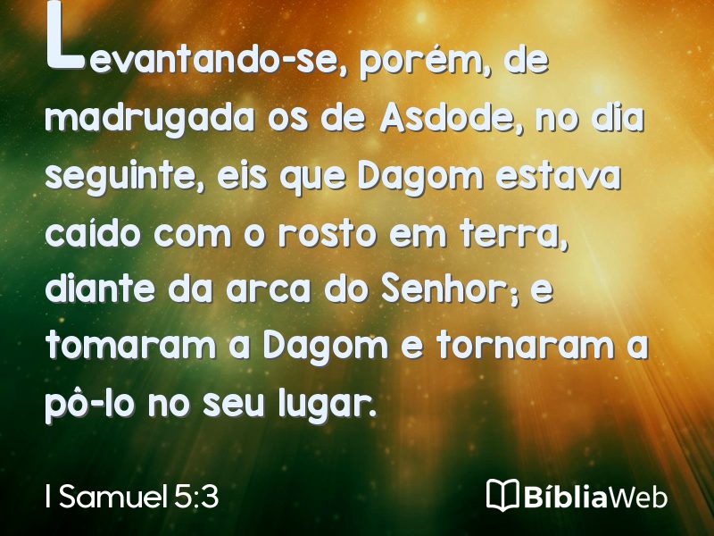 I Samuel 5:3 em imagem para compartilhar