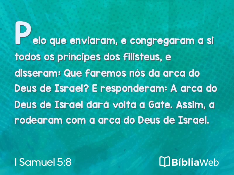 I Samuel 5:8 em imagem para compartilhar