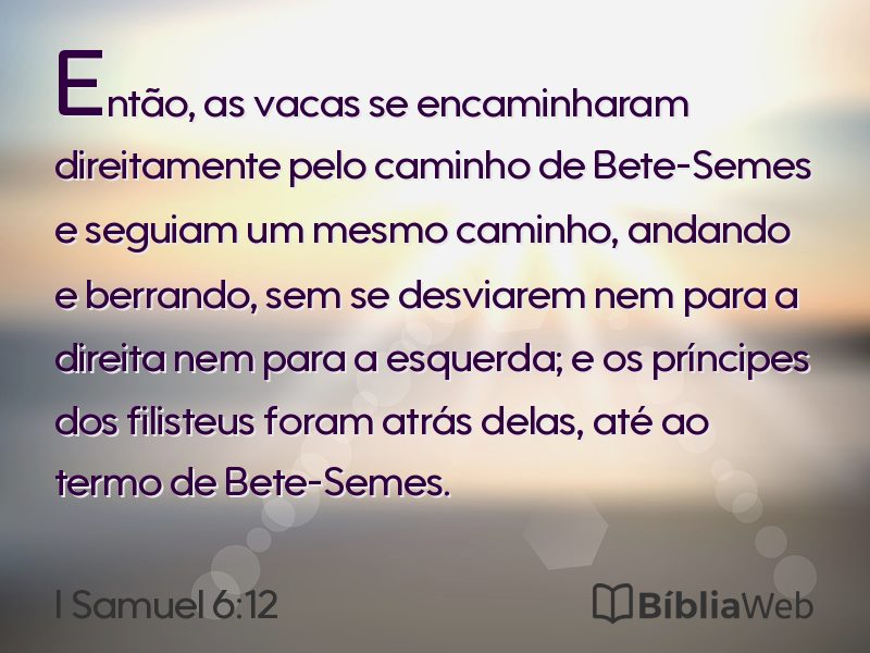 I Samuel 6:12 em imagem para compartilhar