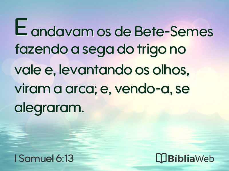 I Samuel 6:13 em imagem para compartilhar