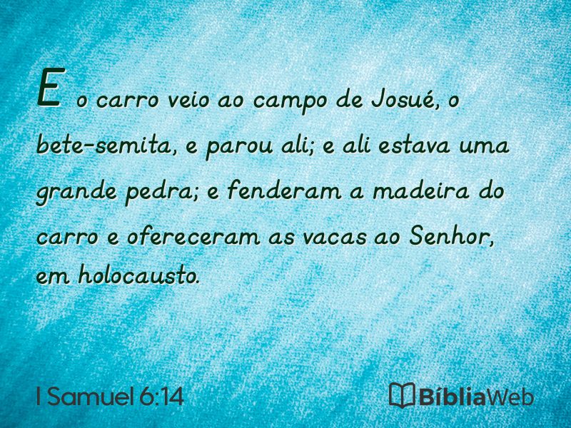 I Samuel 6:14 em imagem para compartilhar