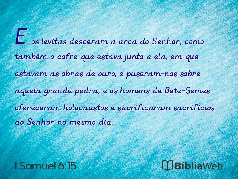 I Samuel 6:15 em imagem para compartilhar