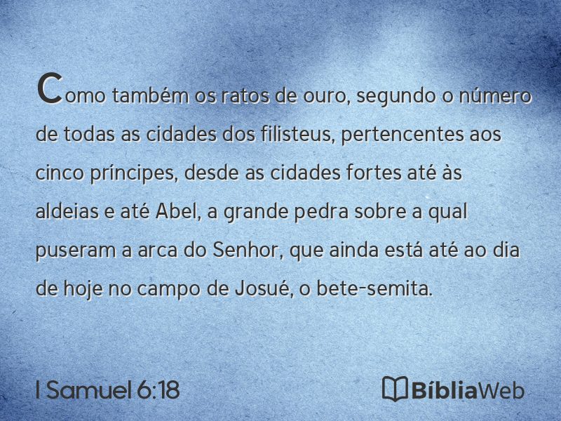 I Samuel 6:18 em imagem para compartilhar