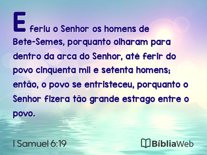 I Samuel 6:19 em imagem para compartilhar