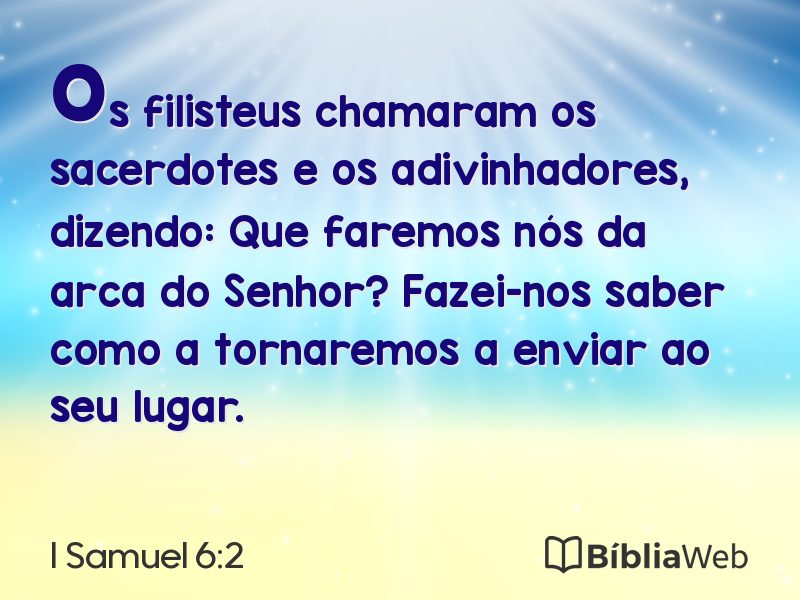 I Samuel 6:2 em imagem para compartilhar