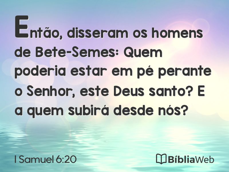 I Samuel 6:20 em imagem para compartilhar