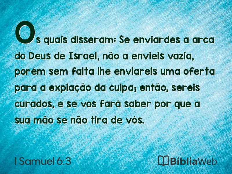 I Samuel 6:3 em imagem para compartilhar