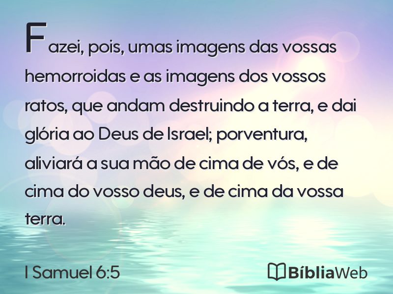 I Samuel 6:5 em imagem para compartilhar