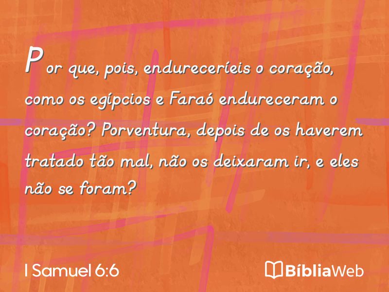 I Samuel 6:6 em imagem para compartilhar