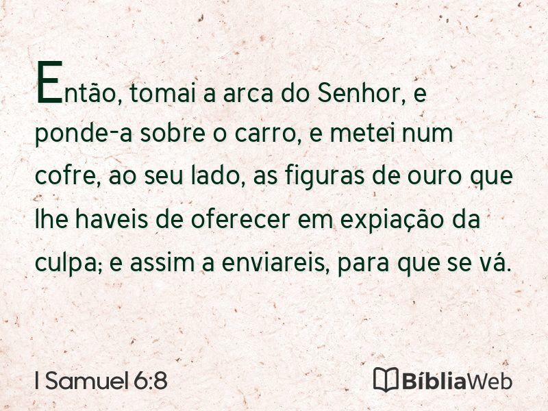 I Samuel 6:8 em imagem para compartilhar