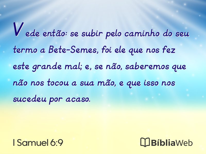 I Samuel 6:9 em imagem para compartilhar