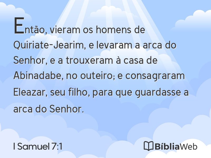 I Samuel 7:1 em imagem para compartilhar