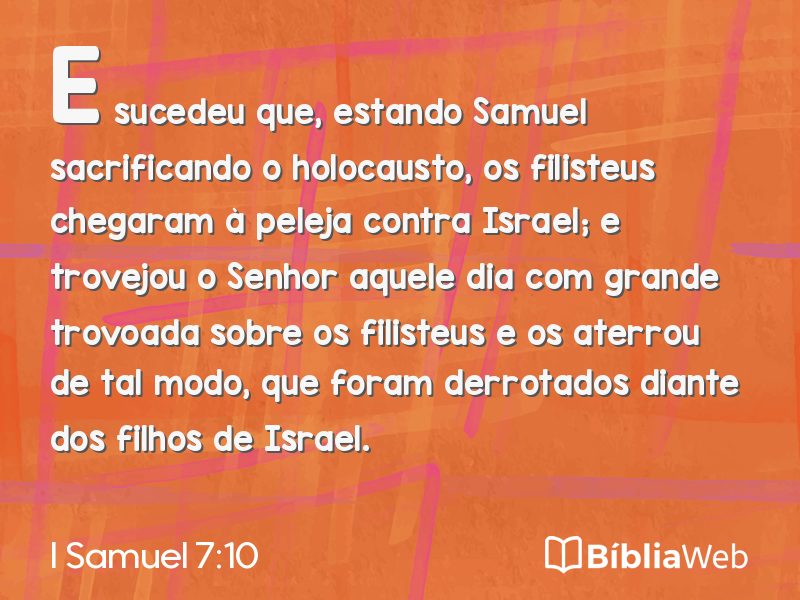 I Samuel 7:10 em imagem para compartilhar