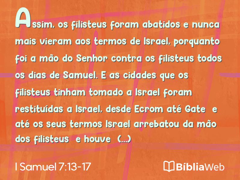 I Samuel 7:13-17 em imagem para compartilhar