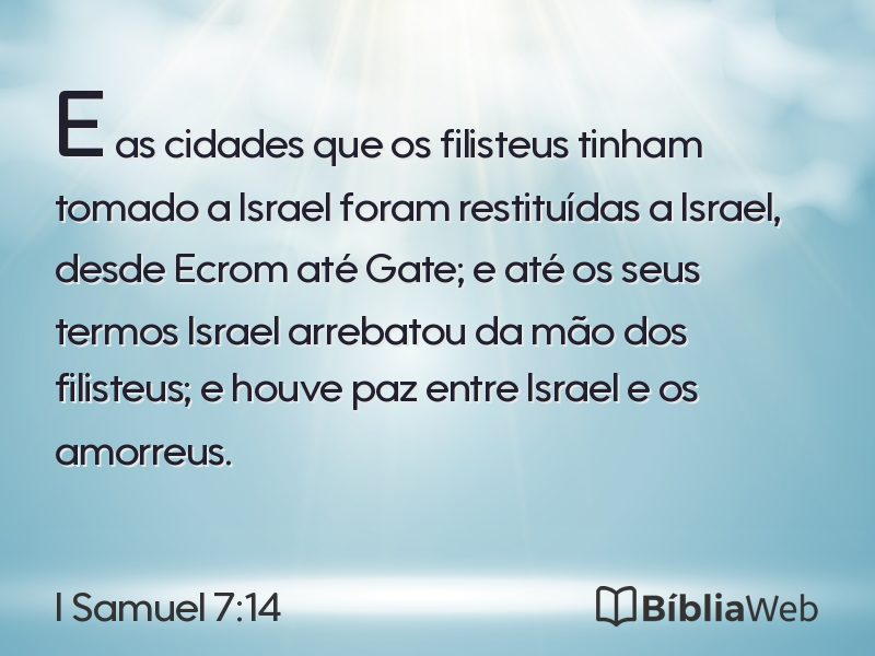 I Samuel 7:14 em imagem para compartilhar