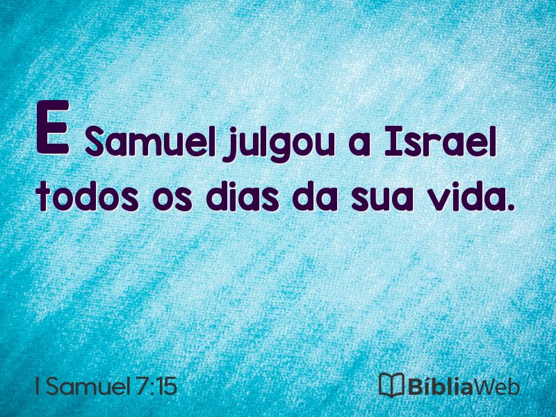 I Samuel 7:15 em imagem para compartilhar