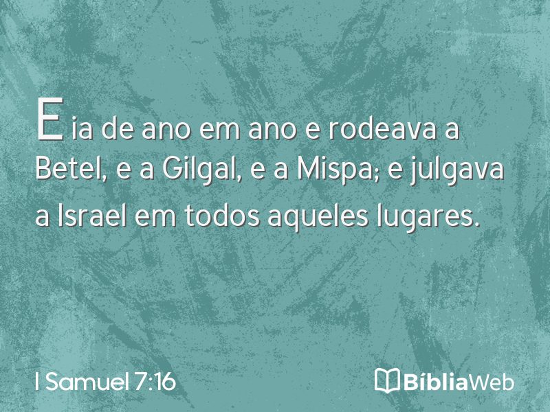 I Samuel 7:16 em imagem para compartilhar