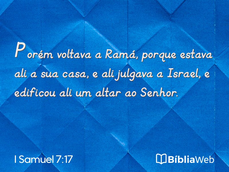 I Samuel 7:17 em imagem para compartilhar