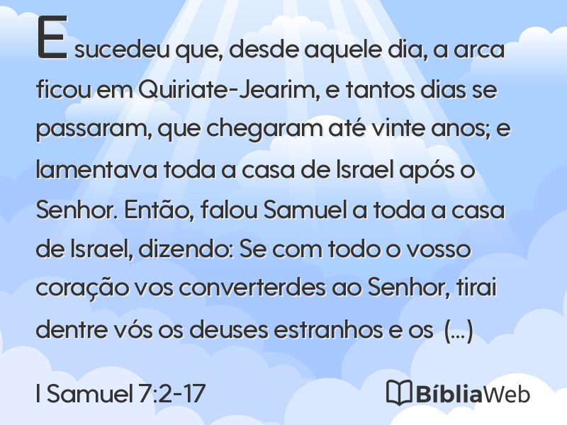 I Samuel 7:2-17 em imagem para compartilhar