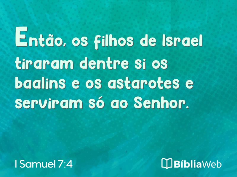 I Samuel 7:4 em imagem para compartilhar