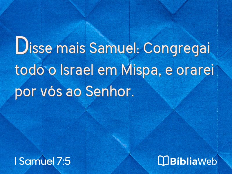 I Samuel 7:5 em imagem para compartilhar