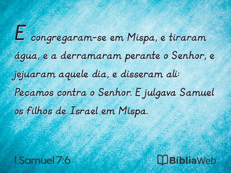 I Samuel 7:6 em imagem para compartilhar