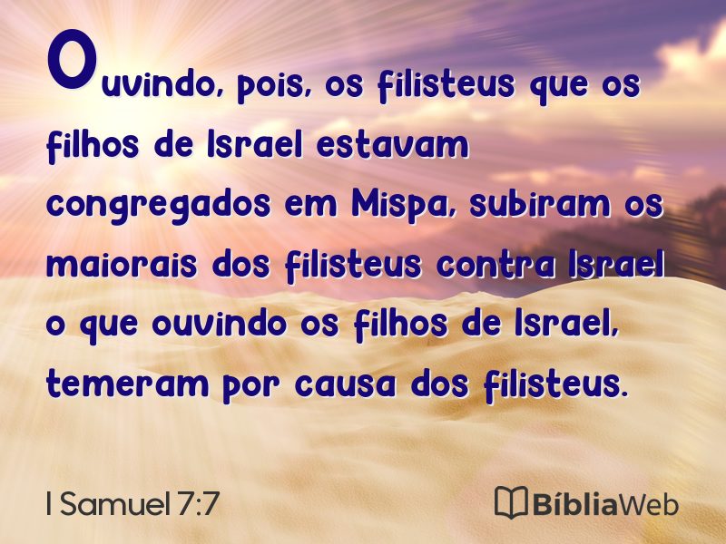 I Samuel 7:7 em imagem para compartilhar