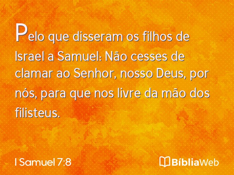 I Samuel 7:8 em imagem para compartilhar