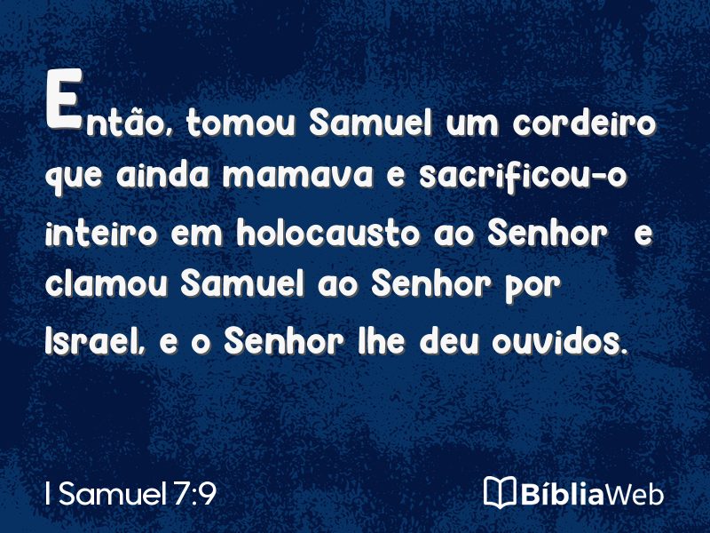 I Samuel 7:9 em imagem para compartilhar