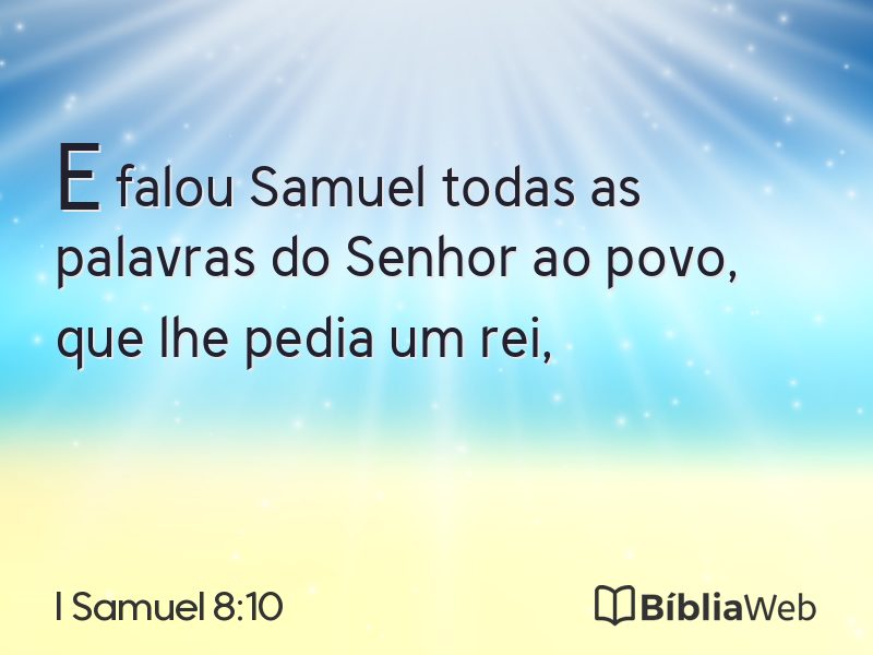 I Samuel 8:10 em imagem para compartilhar