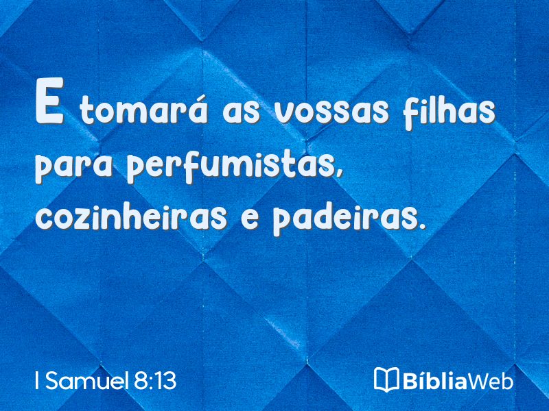 I Samuel 8:13 em imagem para compartilhar