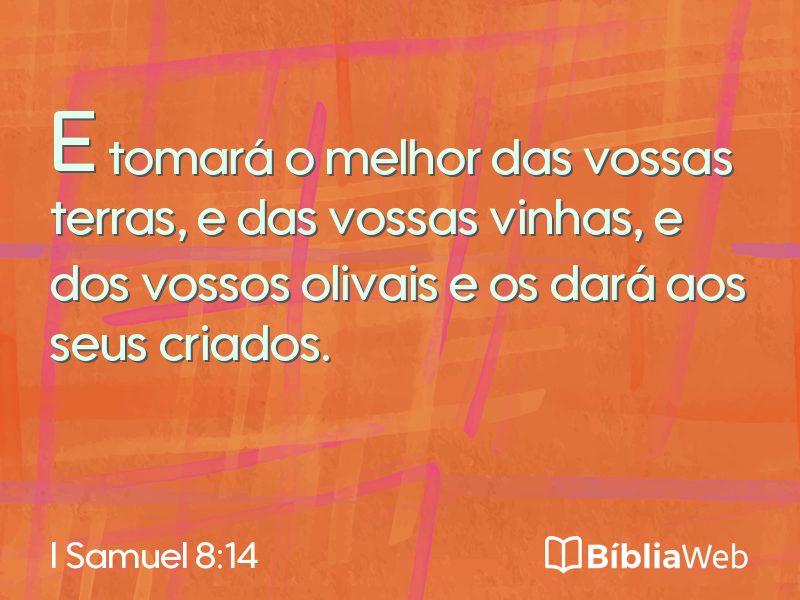 I Samuel 8:14 em imagem para compartilhar