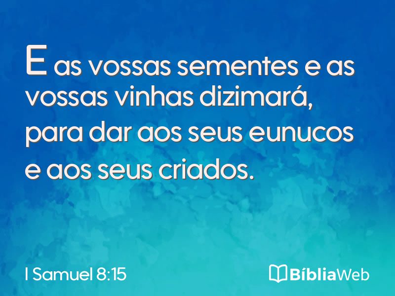 I Samuel 8:15 em imagem para compartilhar