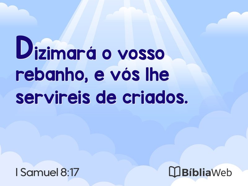 I Samuel 8:17 em imagem para compartilhar