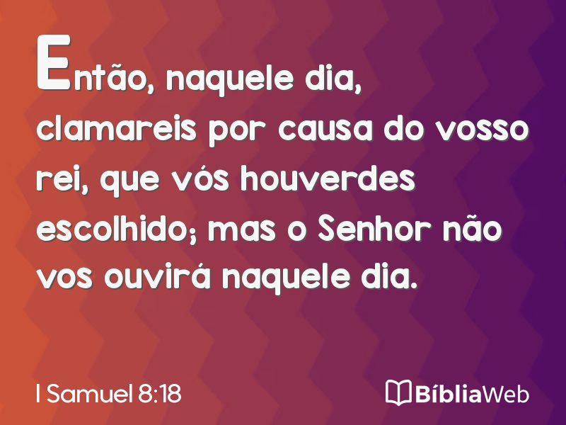 I Samuel 8:18 em imagem para compartilhar