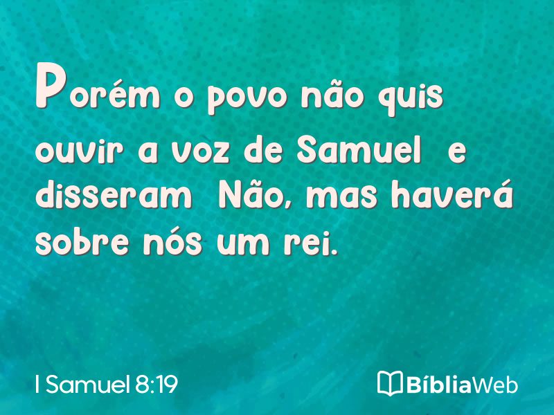 I Samuel 8:19 em imagem para compartilhar