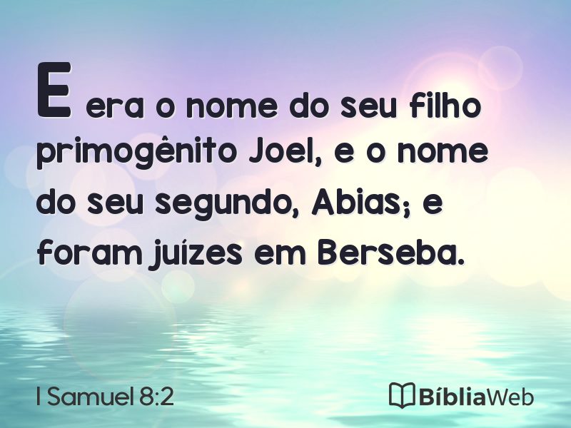 I Samuel 8:2 em imagem para compartilhar