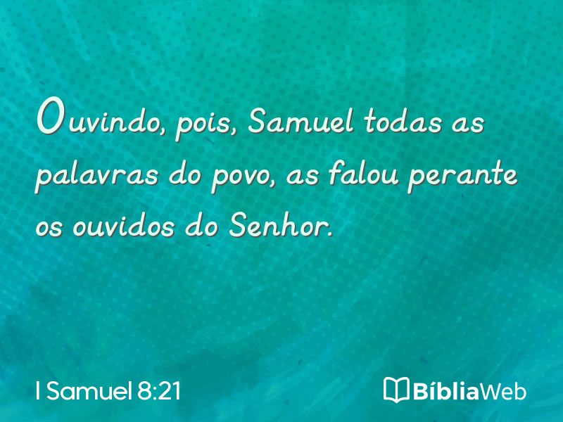I Samuel 8:21 em imagem para compartilhar