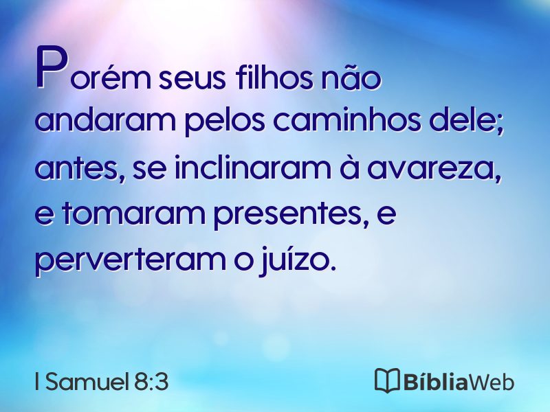 I Samuel 8:3 em imagem para compartilhar