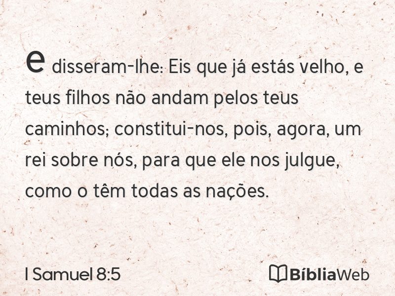 I Samuel 8:5 em imagem para compartilhar
