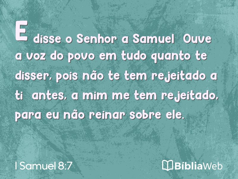 I Samuel 8:7 em imagem para compartilhar