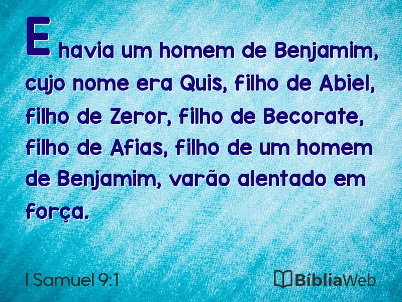 I Samuel 9:1 em imagem para compartilhar