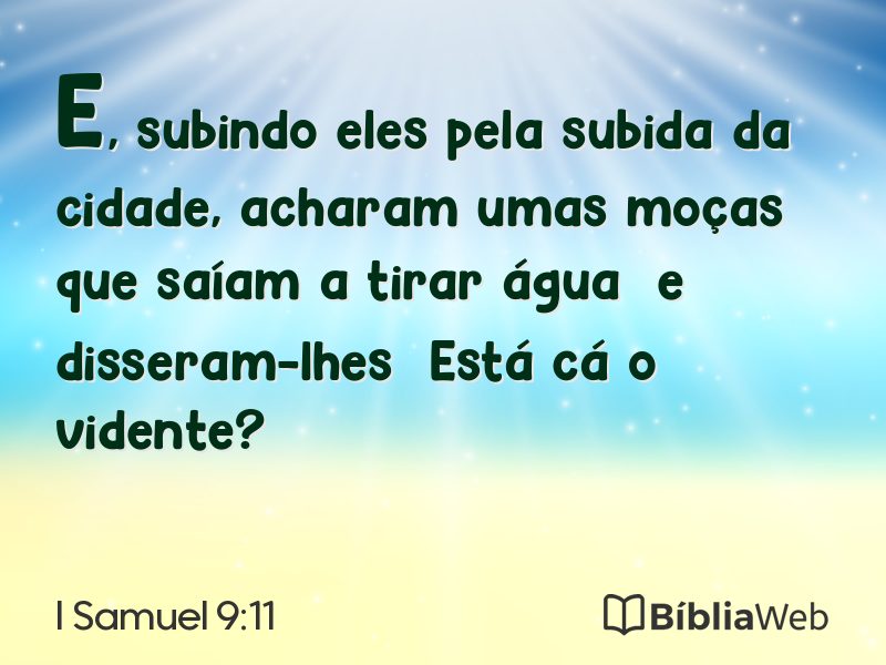 I Samuel 9:11 em imagem para compartilhar