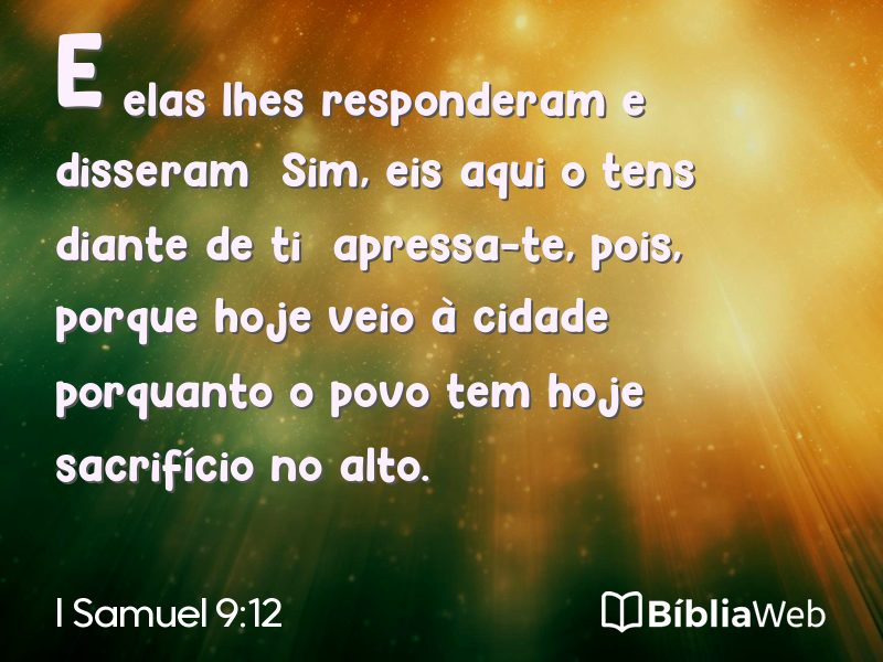 I Samuel 9:12 em imagem para compartilhar
