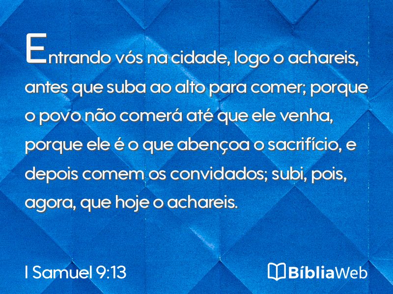 I Samuel 9:13 em imagem para compartilhar