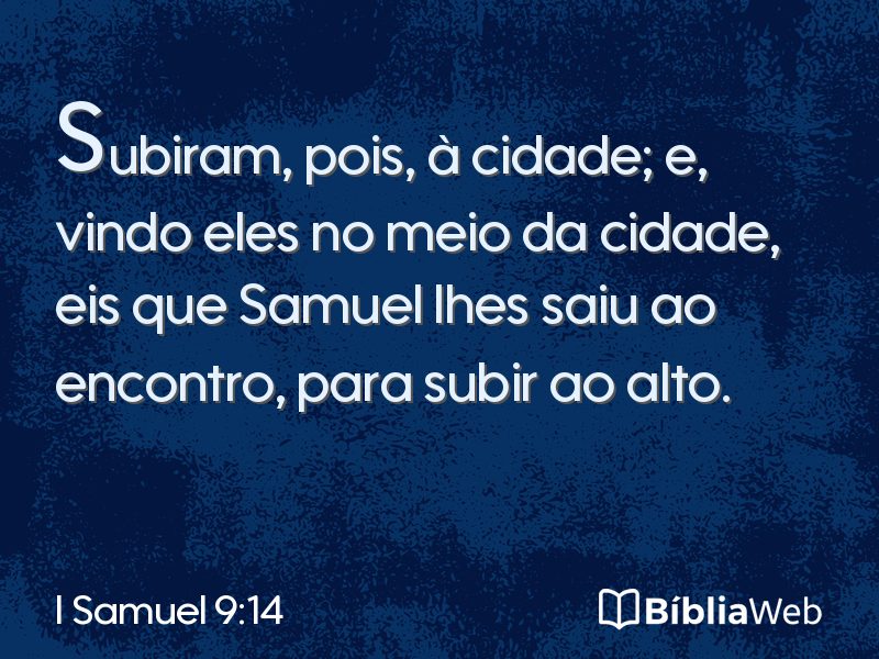 I Samuel 9:14 em imagem para compartilhar