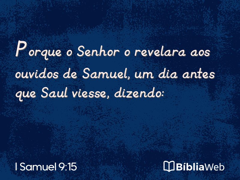 I Samuel 9:15 em imagem para compartilhar