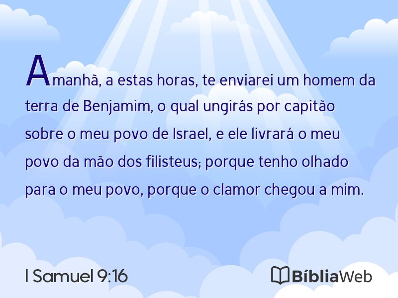 I Samuel 9:16 em imagem para compartilhar