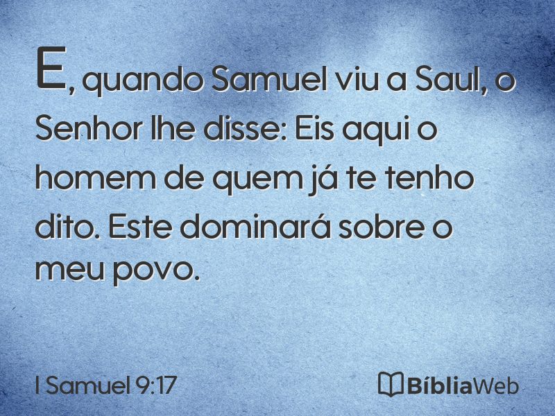 I Samuel 9:17 em imagem para compartilhar