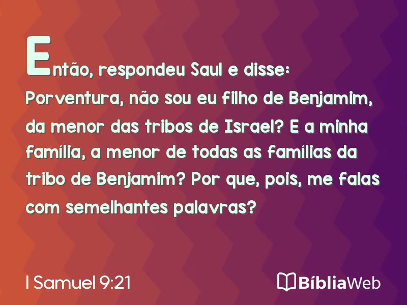 I Samuel 9:21 em imagem para compartilhar